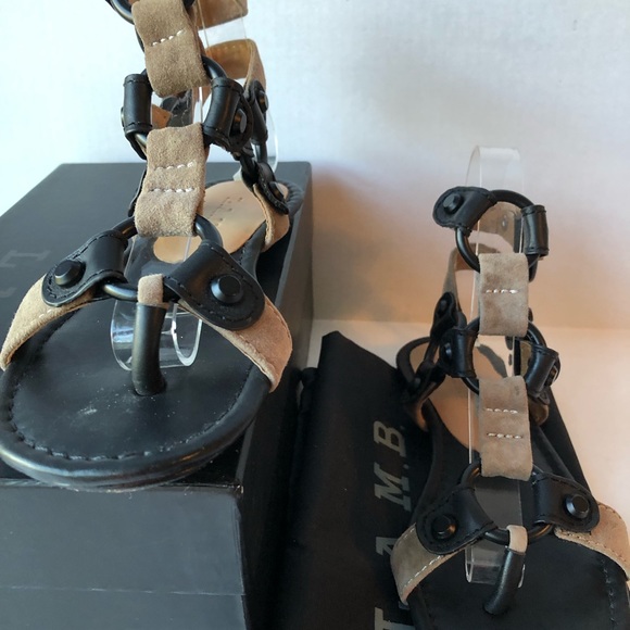 L.A.M.B “Indee” G8107 Blktpe toe sandal - Picture 10 of 16